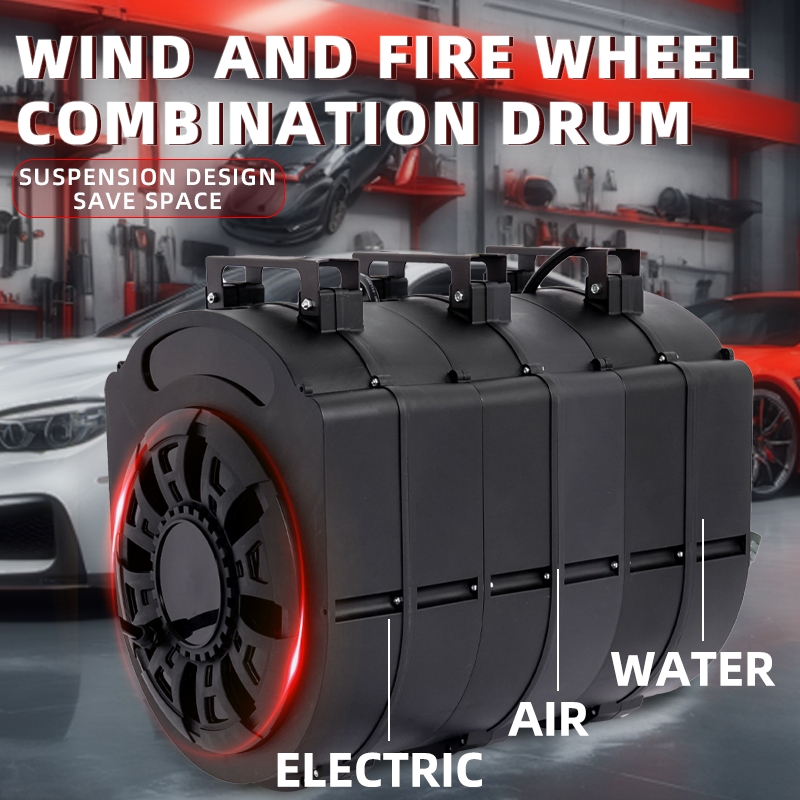 3in1 Wall-mounted Auto Retractable Air Water Electric Hose Reel Combination Box Drums For Car Washing And Beauty