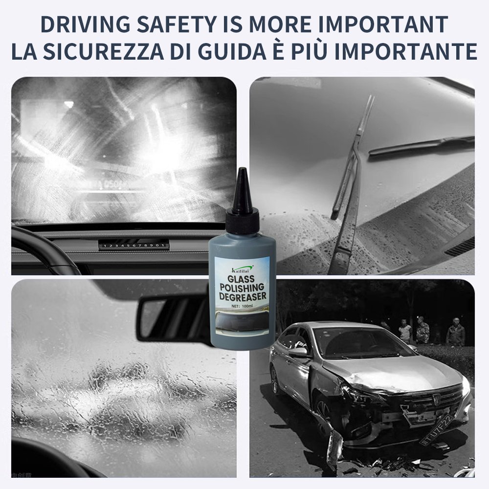 Auto Detailing Rainproof Agent Glass Coating Oil Film Remover 500ml Car Wax for Polish Used on Automotive Glass Foam Material