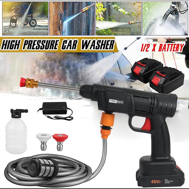 Lithium Battery Cordless Car Care Cleaning Washing Machine Wireless Water Wash Gun High Pressure Portable Car Washer