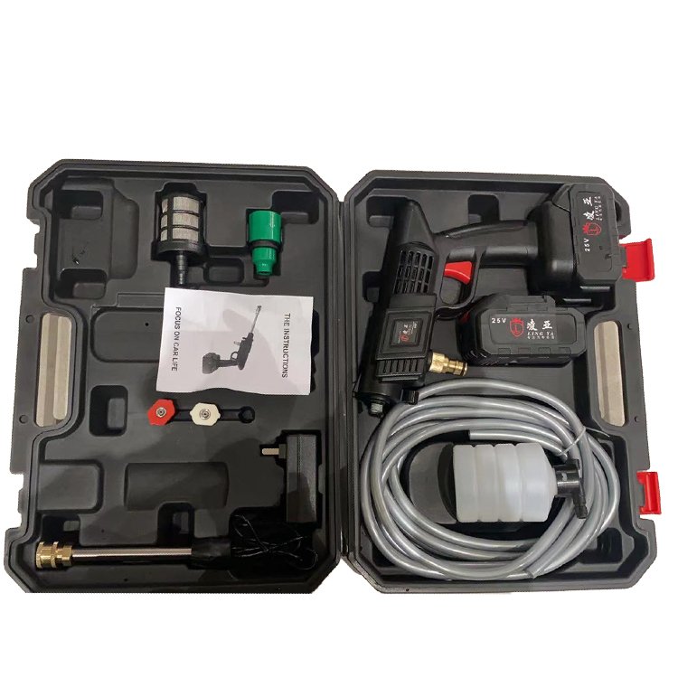 24V Cordless Portable Wireless Car Cleaning Gun Machine Handheld Water Gun Electric High Pressure Car Washer