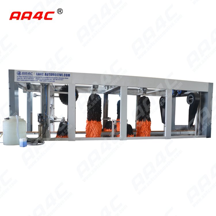 AA4C car wash machine tunnel 9 brushes tunnel car washing machine automatic car wash machine roll-over