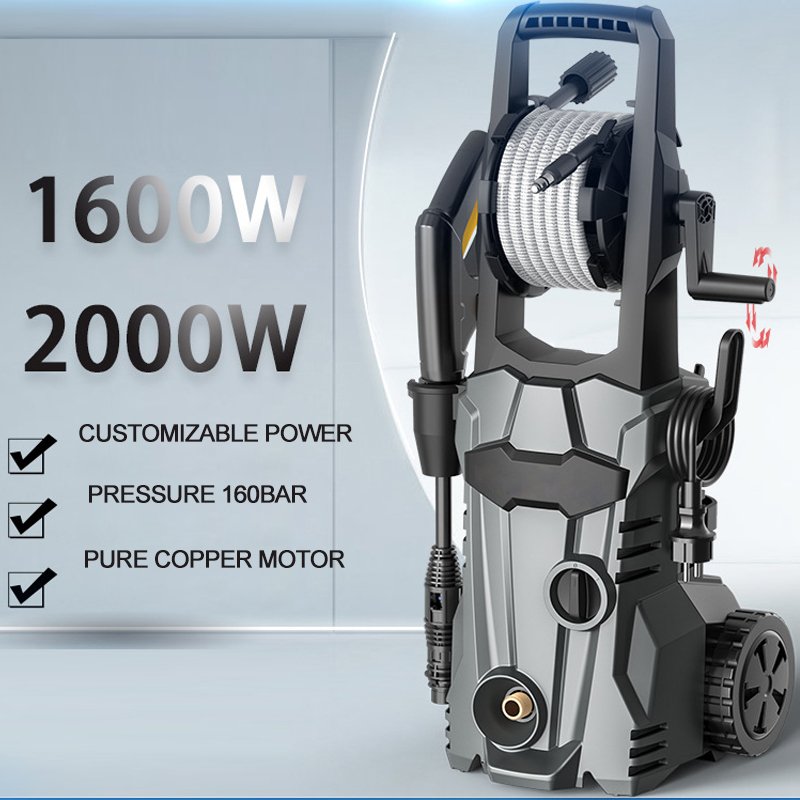 Power Tools 1600W Car Jet Washer Cleaner Electric High Pressure Commercial Mobile Car Washer Machine