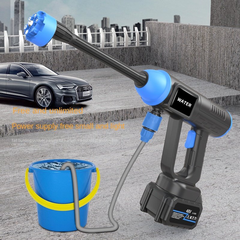 48v 96V Optional Portable Pressure Washer 40 Mins Working Time Rechargeable High Pressure Car Washer Spray Gun Pressure Washer
