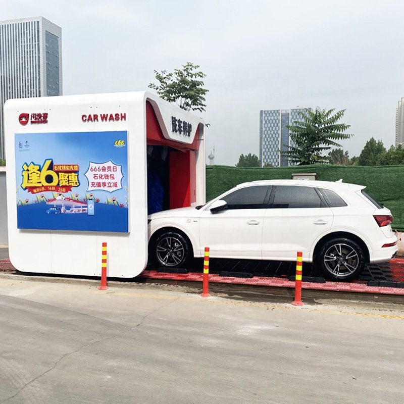 Low electricity consumption china rollover car washer with fully automatic car wash machine touchless