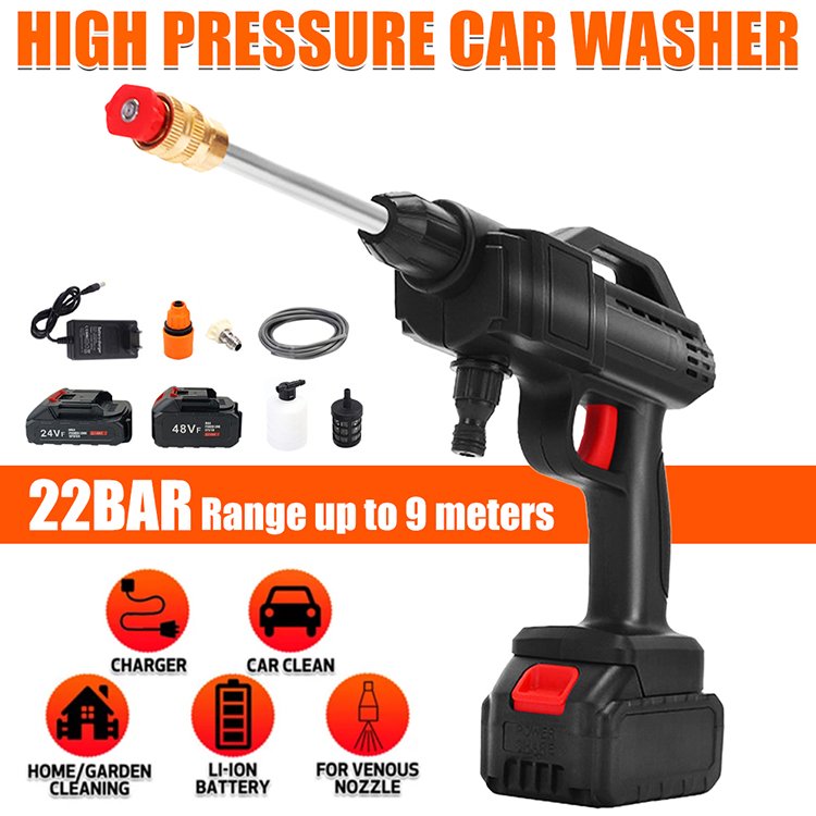 High pressure water blaster car washing power gun cordless 21V high power pressure washer water gun