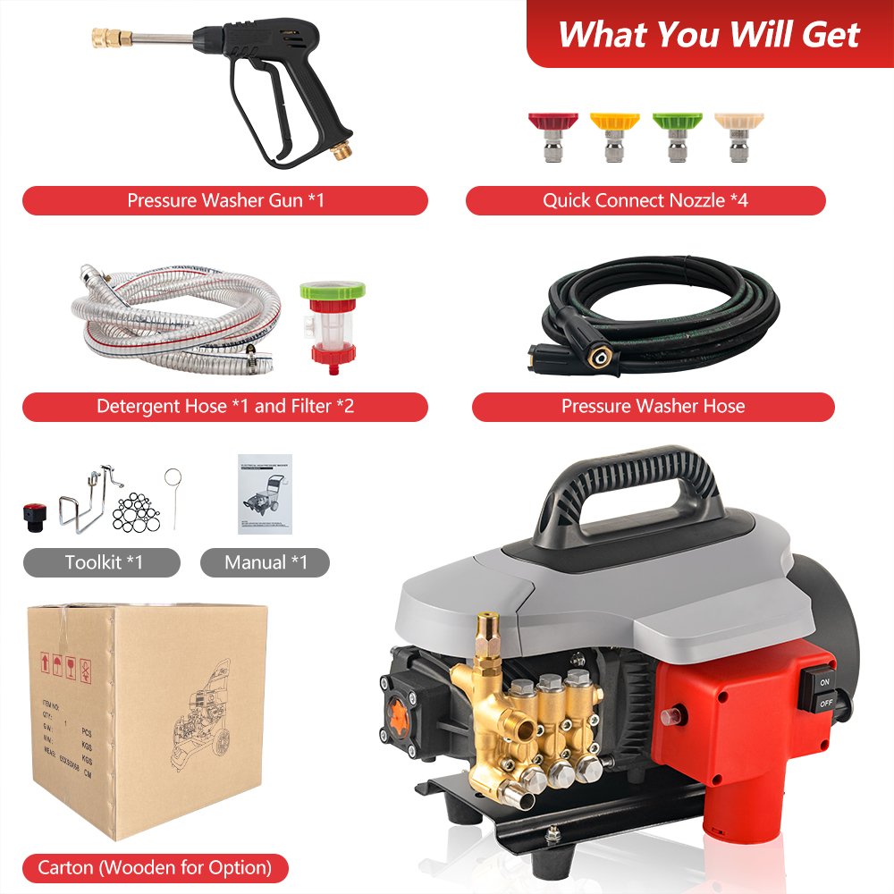 Kuhong Pressure Cleaning Car Washer Jet Washer Portable Pressure Washer