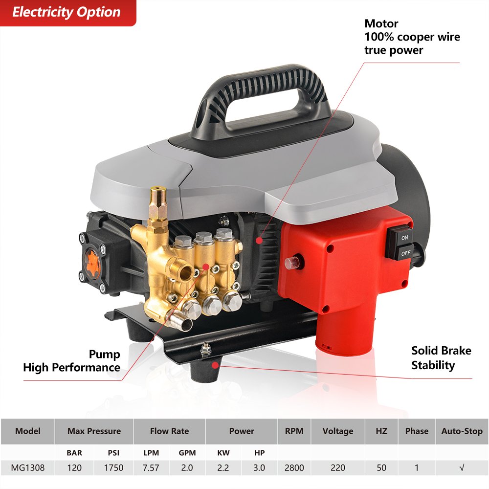 Kuhong Pressure Cleaning Car Washer Jet Washer Portable Pressure Washer