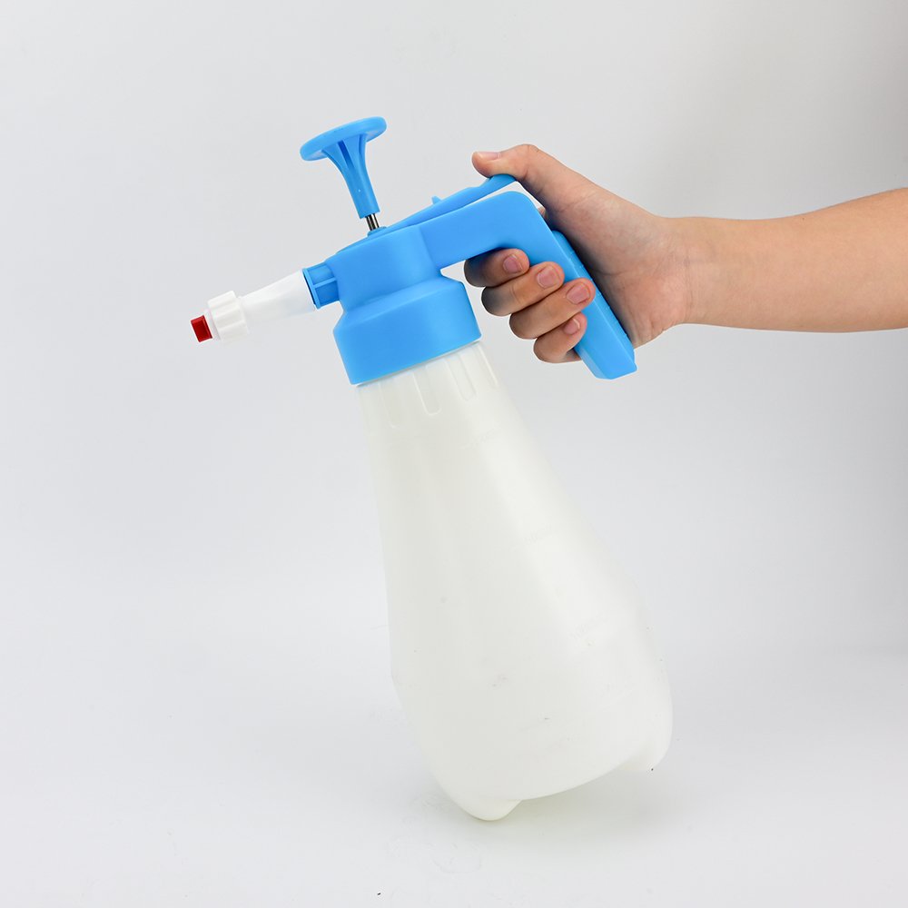 Hand Pump Foam Sprayer Hand Pressurized Snow Foam Nozzle 1.8L 60 oz Transparent Foam Bottle for Car Wash Window Cleaning