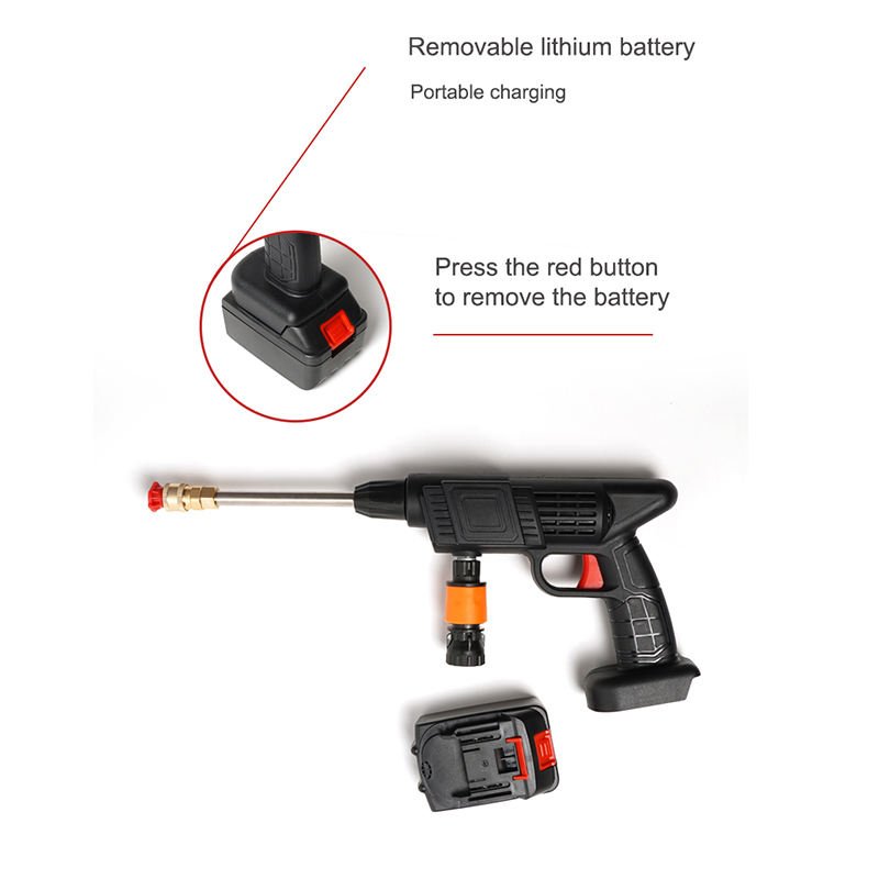 Cordless Portable High Pressure Electric Car Washer Gun With 24V Rechargeable Battery Power Car Wash Foam Gun