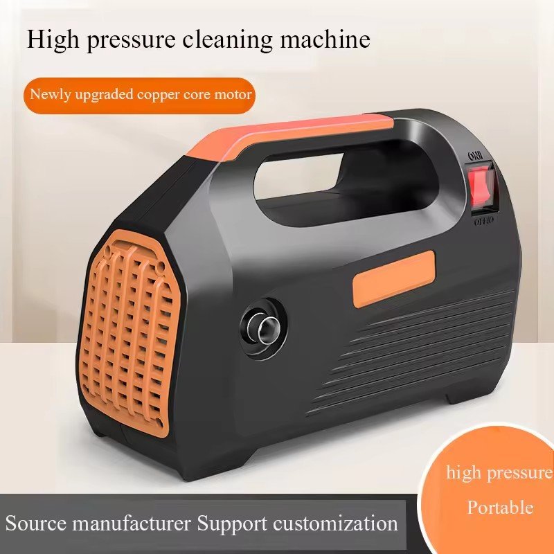 High Pressure Car Washer Pump1400 Watts Motor 120 Bars Pressure 6.5L/Min Flow Rate 5m Outlet Hose Portable Home 11 Accessories