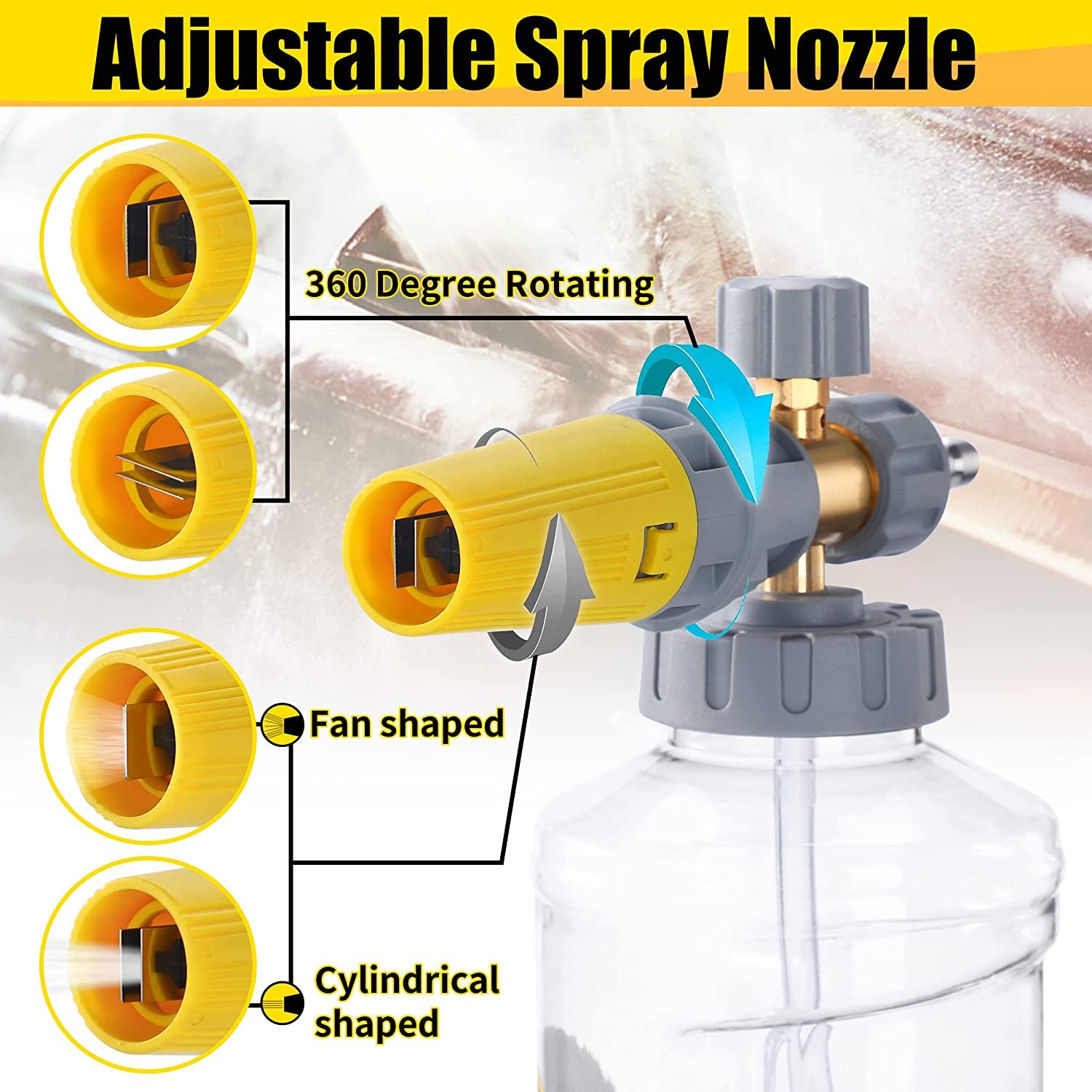 Power Washer Foam Gun Spray Gun Foam Blaster Snow Foam Cannon Lance Car Washer Short Gun