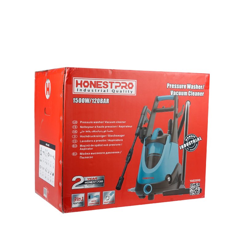 1500W,120BAR Electric Pump Water Guns Garden Cleaning Bike Washing Car Vacuum Cleaner High Pressure Cleaner Washer 12 230v 50PCS