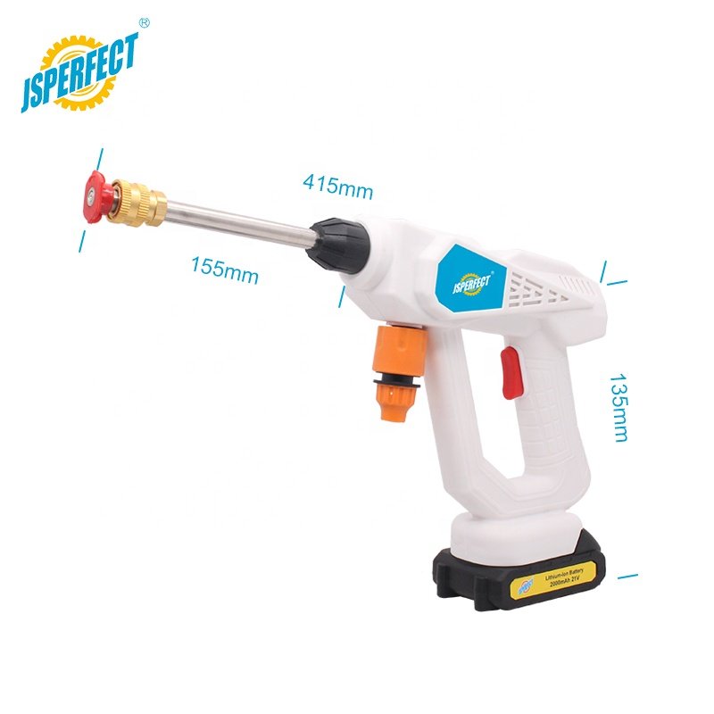 Cordless lithium battery rechargeable car washing machine washer gun 21V
