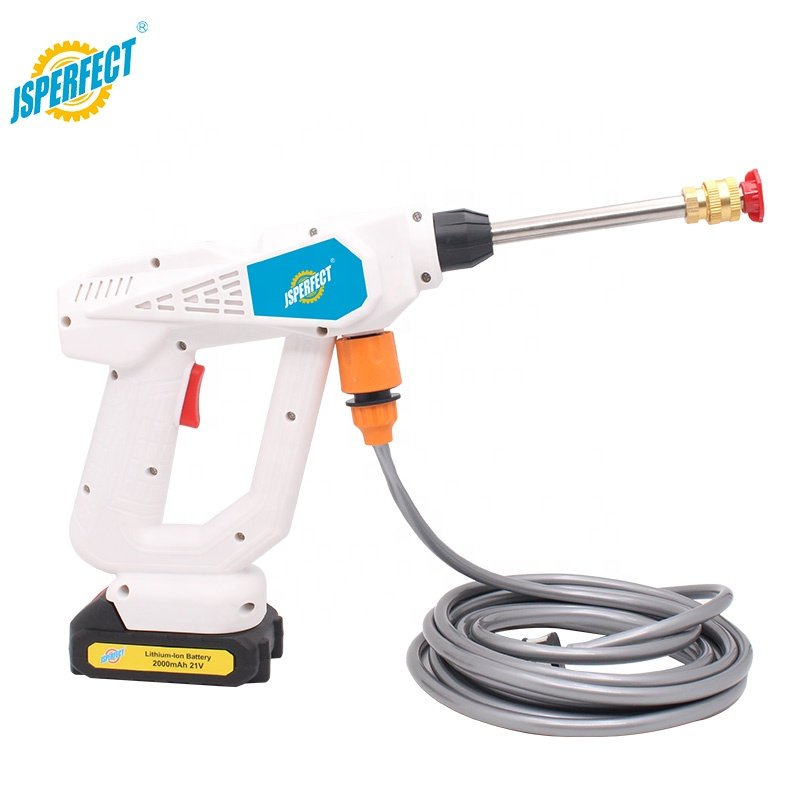 Cordless lithium battery rechargeable car washing machine washer gun 21V