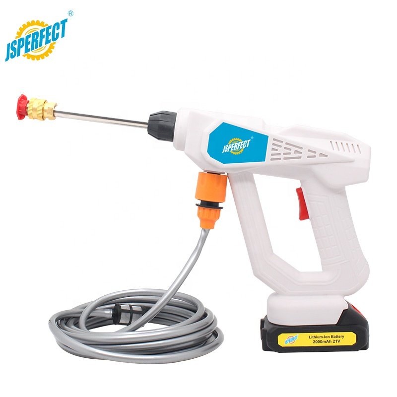 Cordless lithium battery rechargeable car washing machine washer gun 21V