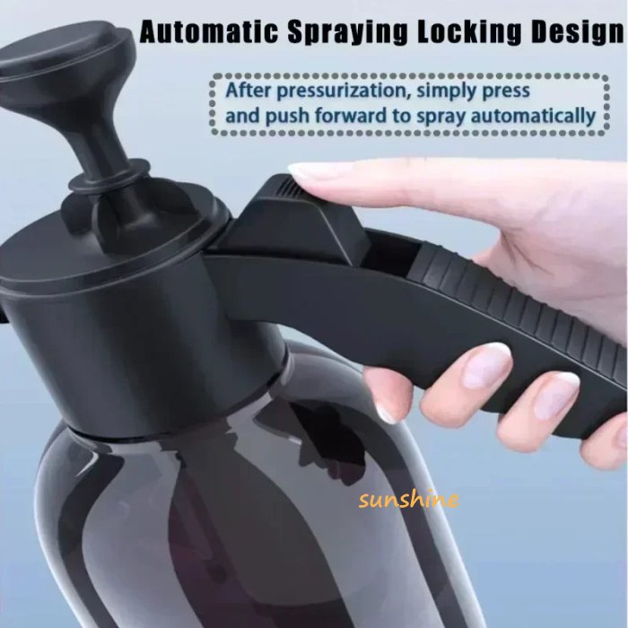 SS 2L Hand Pump Foam Sprayer Pneumatic Washer Clear Snow Foam Lance High Pressure Car Wash Spray Bottle for Car Home Cleaning