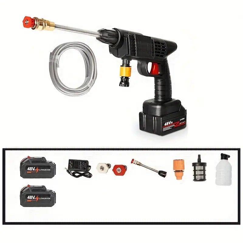 Car Washing Machine Water Spray Gun Car Wash Wireless Lithium Battery Portable High Pressure Car Washer