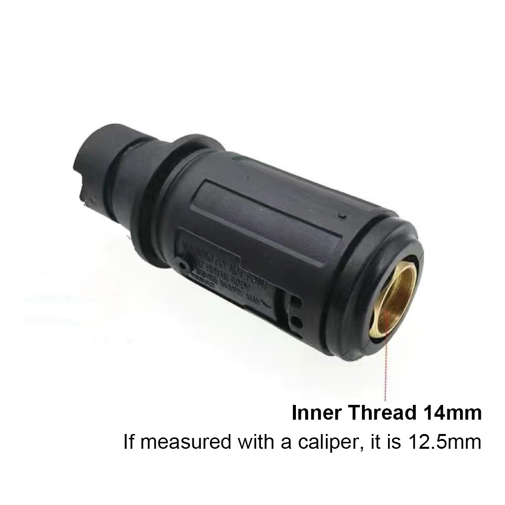 Lingzhen 14mm Brass High Pressure Water Gun Nozzle for Car Washing Adjustable Pressure Washer Fan Shape Spray Nozzle