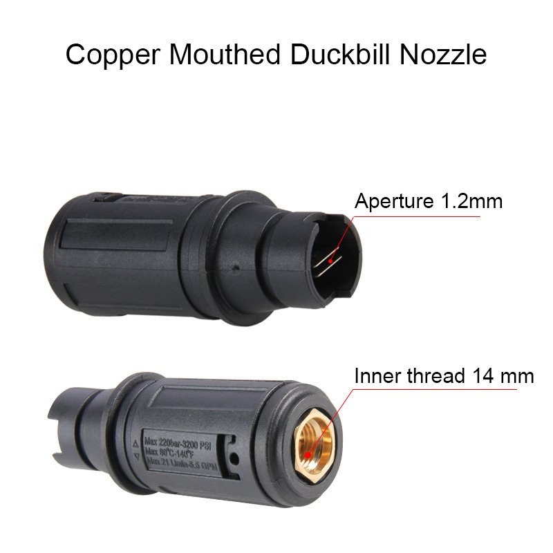 Lingzhen 14mm Brass High Pressure Water Gun Nozzle for Car Washing Adjustable Pressure Washer Fan Shape Spray Nozzle