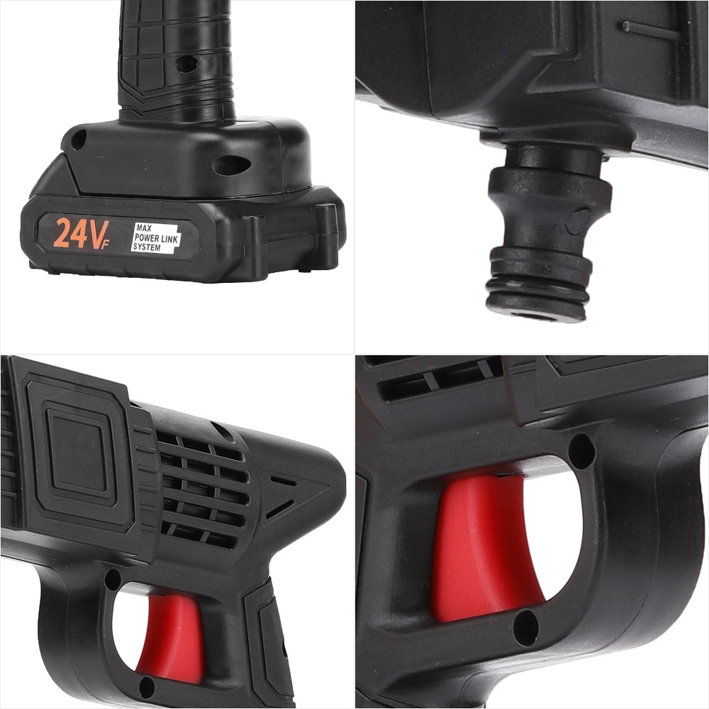 24V High Pressure Cordless Car Washer Portable Wireless Cleaning Machine with Lithium Battery Plastic Material Irrigation