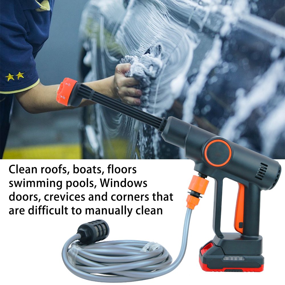 Cordless Power Tools 1000W Lithium Electronic Cleaning Machine ABS Car Pressure Washer Washer Gun Convenient Home Car Washer