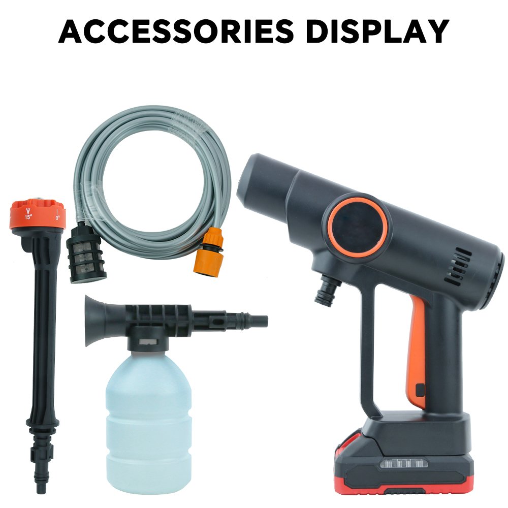 Cordless Power Tools 1000W Lithium Electronic Cleaning Machine ABS Car Pressure Washer Washer Gun Convenient Home Car Washer