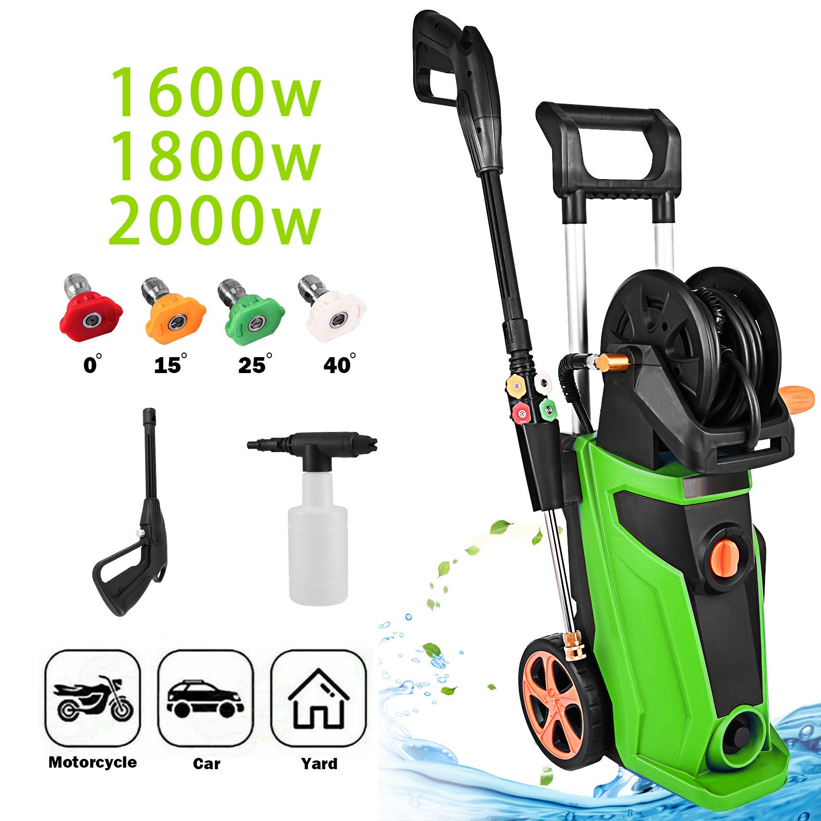 2024 factory supplied high pressure coiled pipe self contained car washing machine for washing floor and wall