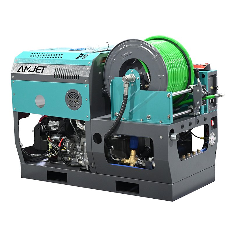 TMQ 3600psi 8gpm 230ft hose sewer cleaning machine Ski sewer Pressure Washers jetting Use RS remote control for drain clraner