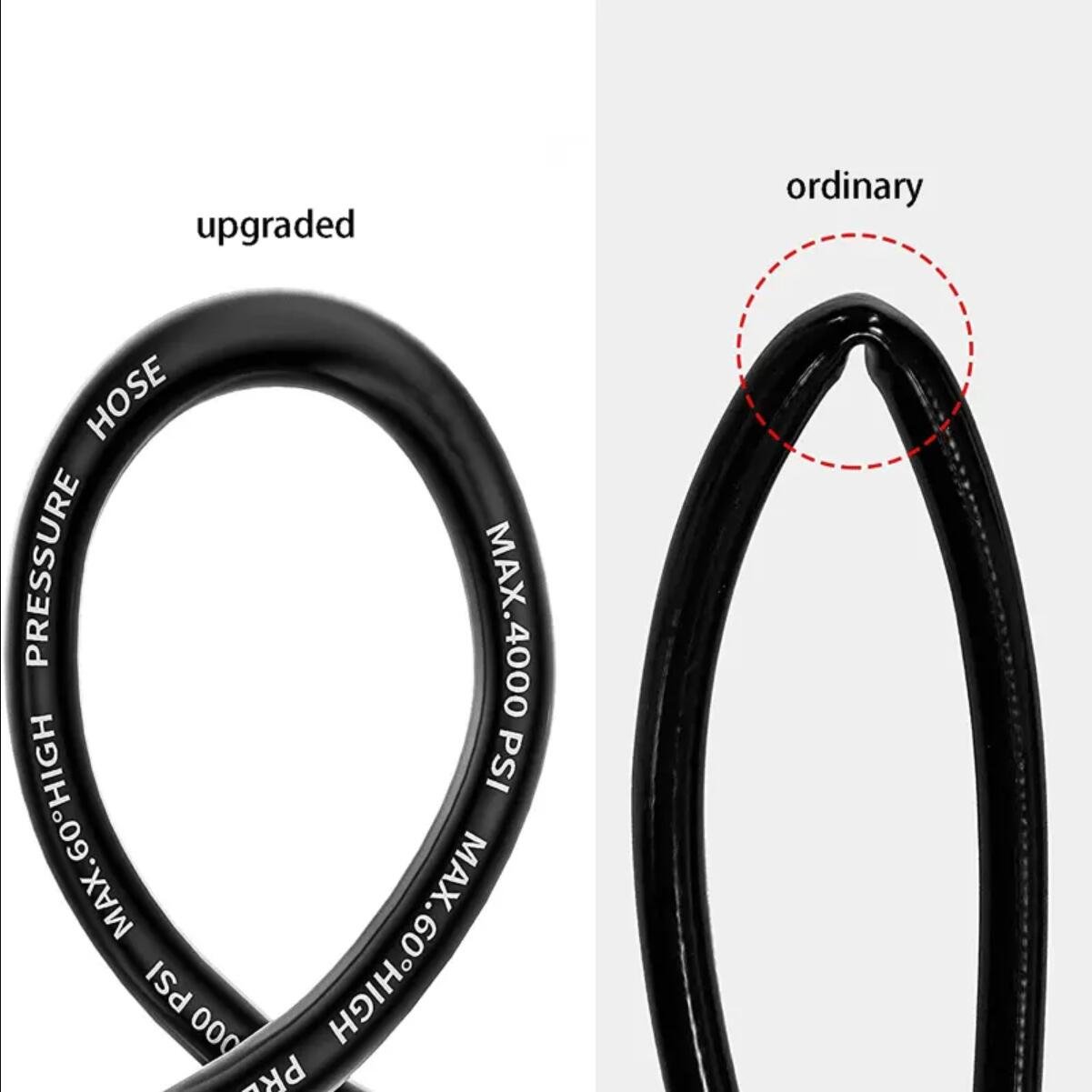 4000PSI 6 10 meters flexible high pressure washer hose assembly car wash with connector