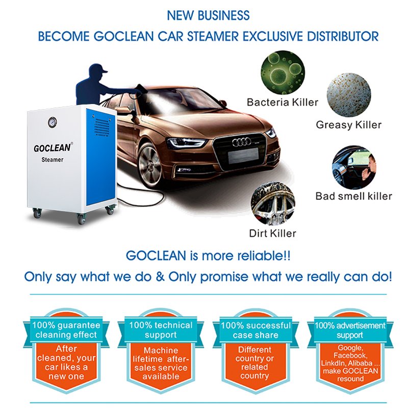 GOCLEAN Factory Bacteriakiller Mobile Car Washer Machinery Steam Cleaner Machines Car Wash Portable Steam Wash Machine For Sale