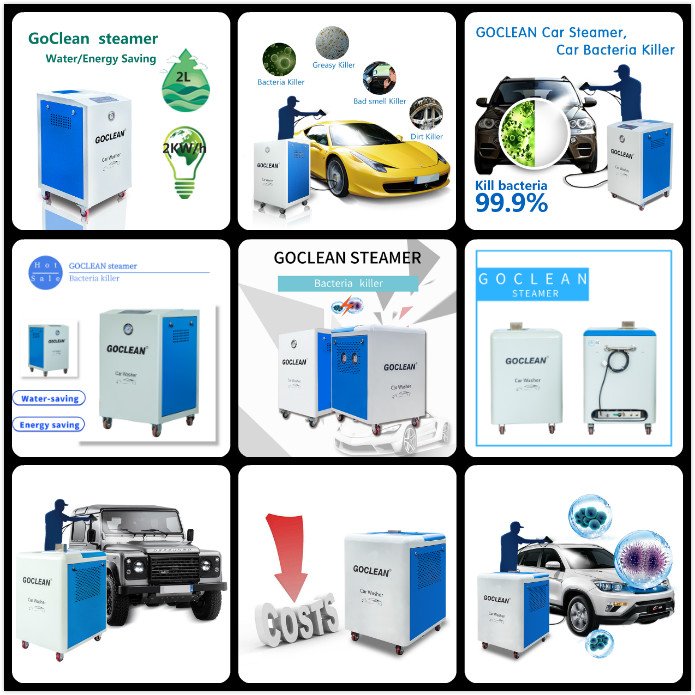 GOCLEAN Factory Bacteriakiller Mobile Car Washer Machinery Steam Cleaner Machines Car Wash Portable Steam Wash Machine For Sale
