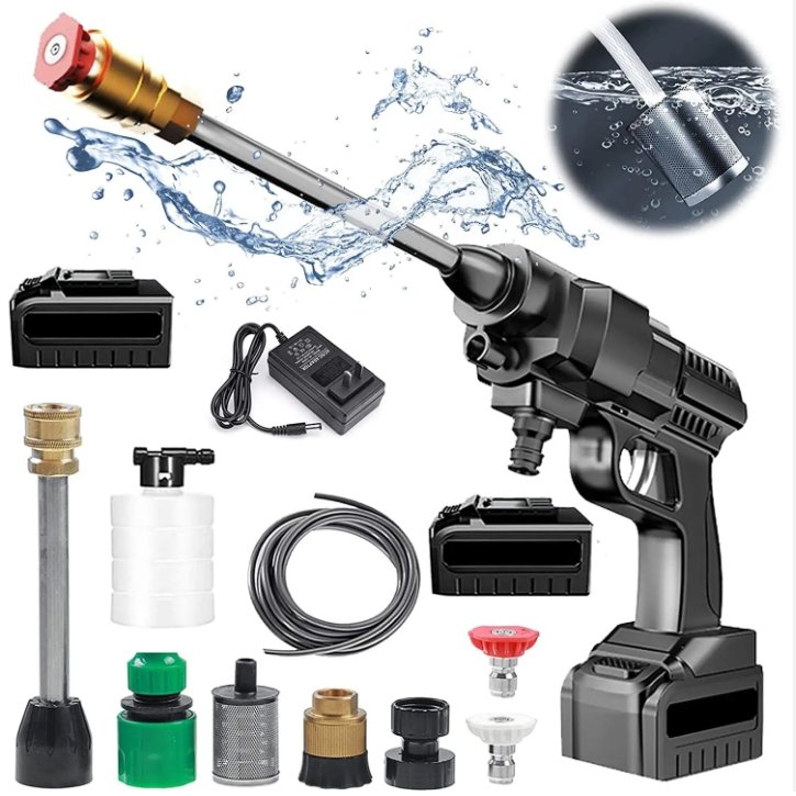 Car Washing Machine Water Spray Gun Car Wash Wireless Lithium Battery Portable High Pressure Car Washer