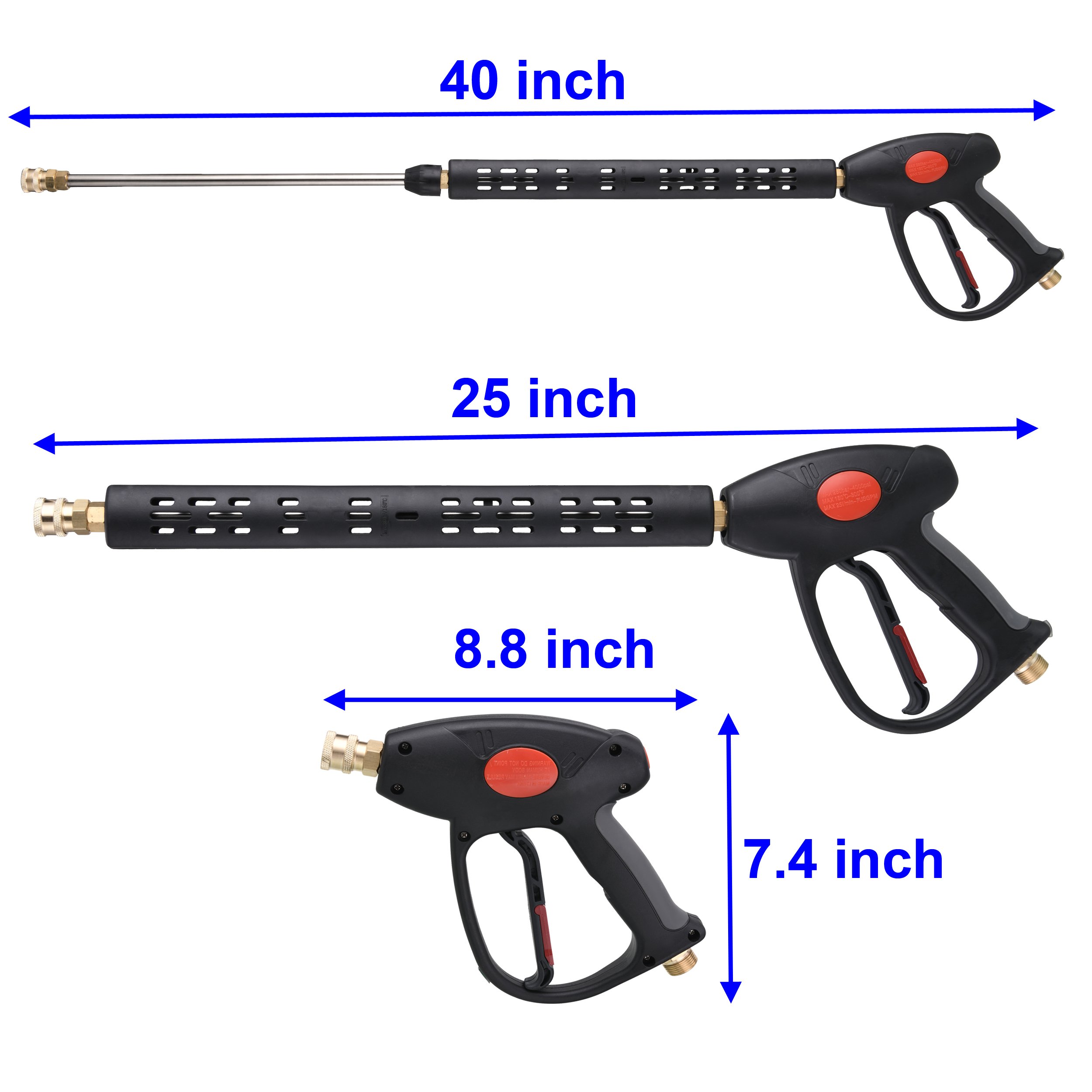 Car Wash Accessories Power Washer Gun M22 Pressure Washer Spray Gun Washer Gun With Extension