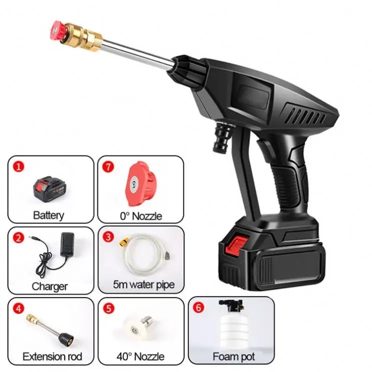 HF11S high quality and durable wireless sprayer Car Washer Machine Battery Portable multi-functional Car Washer