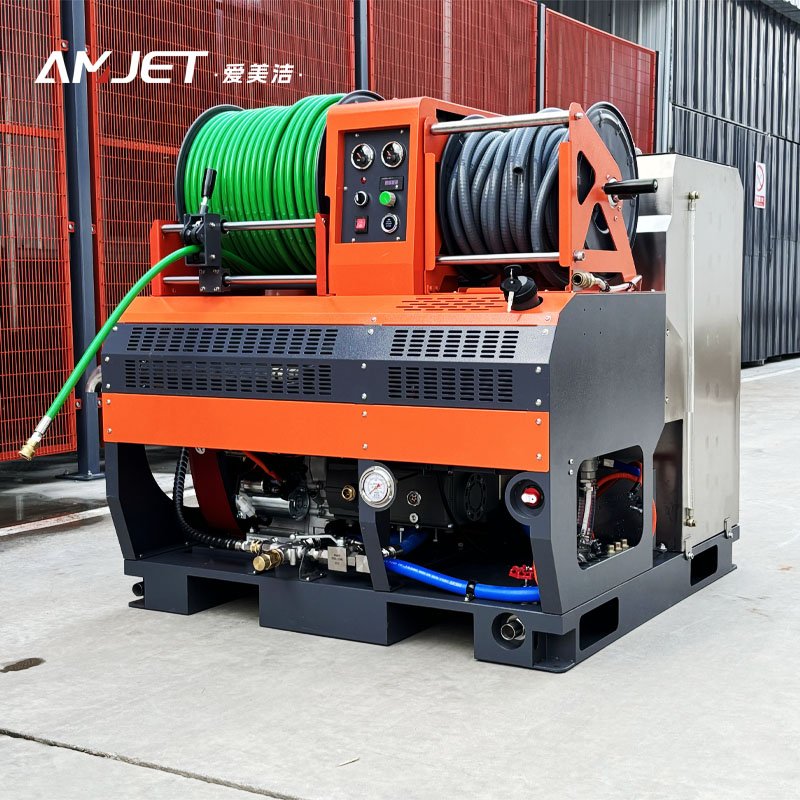 Drainage cleaning sewage pipe sewer spray machine 2900-4350psi/65-40Lpm spray water flow remote wireless remote control control