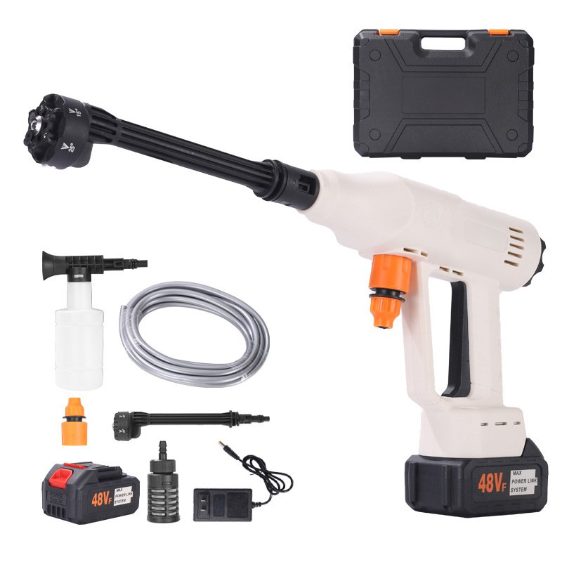 Car Washer High Pressure Portable Wash Gun 48V Cordless Electric Cleaning Machine Lithium Battery Car Washer Pressure Washer