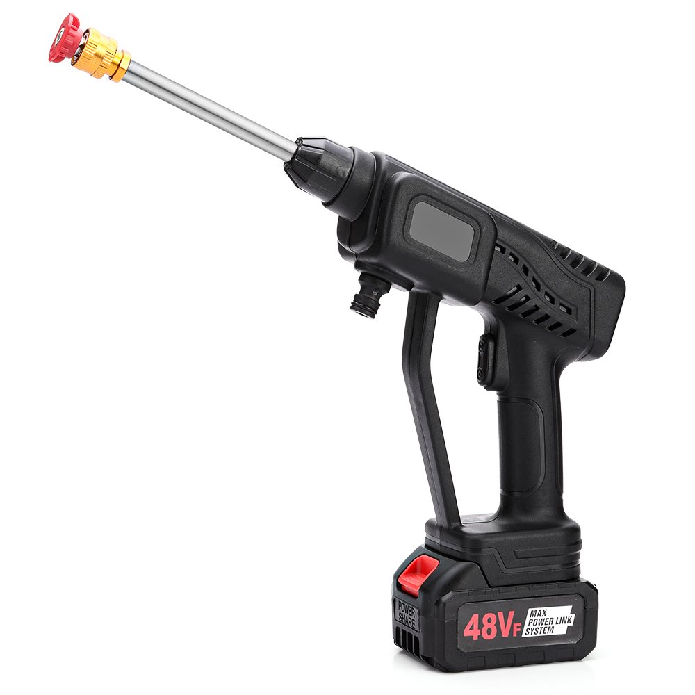 Portable Cordless Electric Car Pressure Washer High Output Power Battery Powered Car Washer Made of Metal and PP