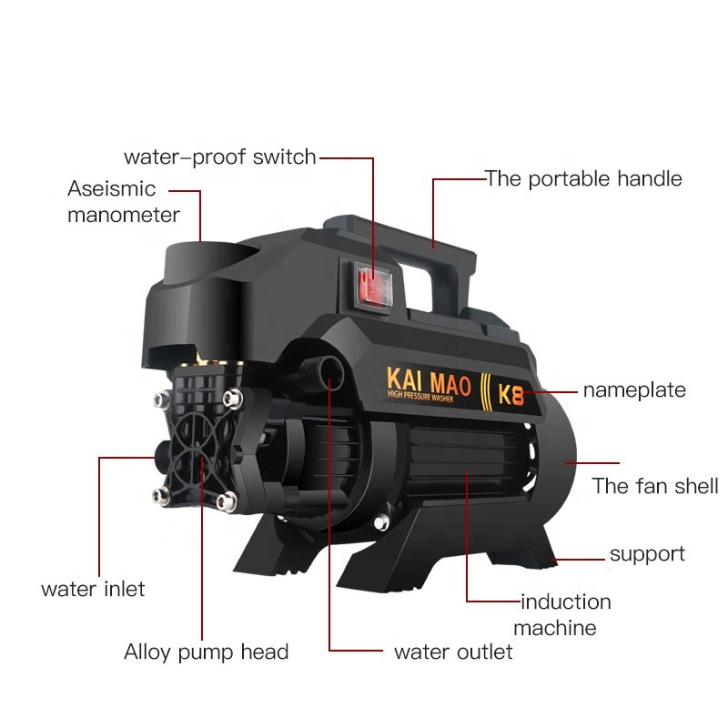 High Pressure Washer 1800W 220V Equipment Household Washing Machine Motors Car Washer Machine Washing Machine Cleaners