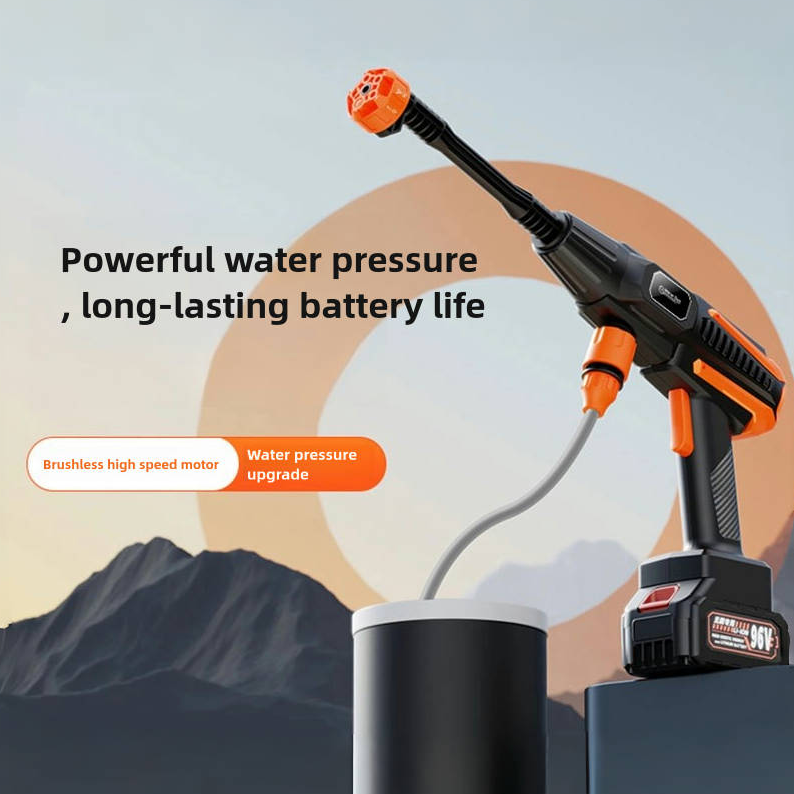 Wireless Car Washer Set Steel & Plastic Material Electric Lithium Battery Powered Efficient Pressure Wash Gun Car Wash Machine