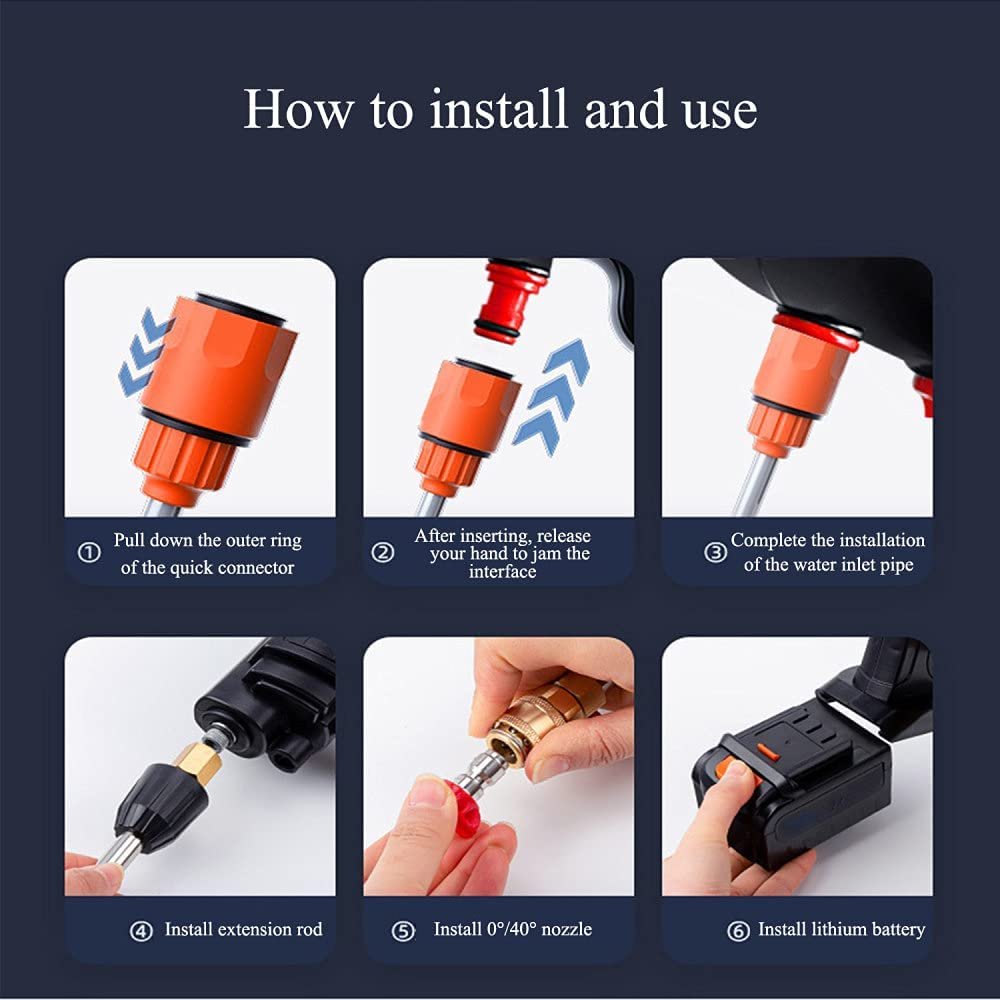 Electrical Portable Car Wash GunHigh Speed Motor Sprayer Car Washer Mobile High Pressure Cleaners For Cleaning