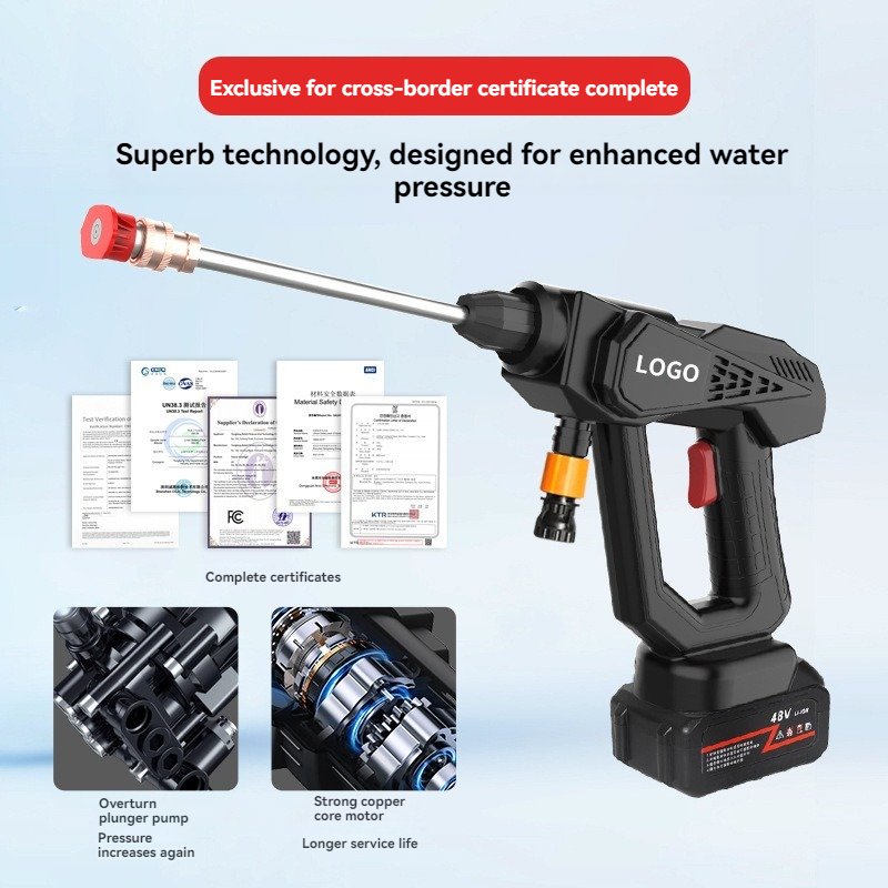 48V Car Washing Machine Water Spray Gun Car Wash Wireless Lithium Battery Portable High Pressure Car Washer