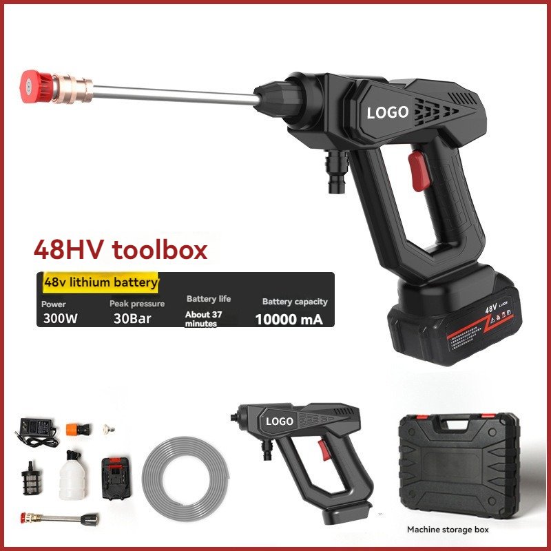 48V Car Washing Machine Water Spray Gun Car Wash Wireless Lithium Battery Portable High Pressure Car Washer