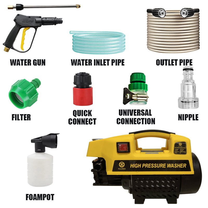 Exporters High Pressure Cleaner Portable Pressure Washer With Overload Protection Powerful High Pressure Car Washer
