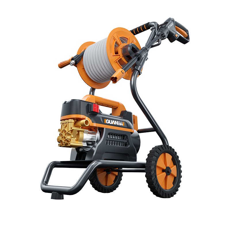 1500w 120bar Wall-Mounted Pressure Washer, High Quality 220V Electric Power Wall Mounted Car Wash Machine Jet Water Cleaner