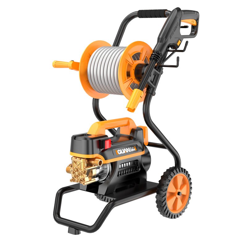 1500w 120bar Wall-Mounted Pressure Washer, High Quality 220V Electric Power Wall Mounted Car Wash Machine Jet Water Cleaner