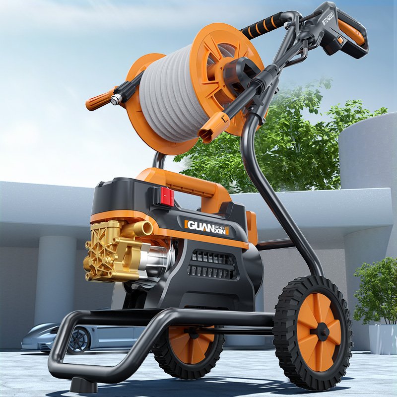 1500w 120bar Wall-Mounted Pressure Washer, High Quality 220V Electric Power Wall Mounted Car Wash Machine Jet Water Cleaner