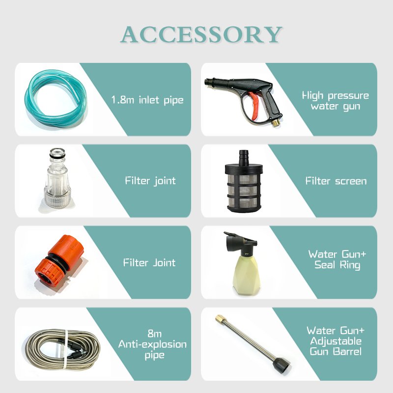 Car washer 2800w 200bar Portable High Pressure Cleaner Washer For Home Garden High Pressure Handheld Automatic car washer