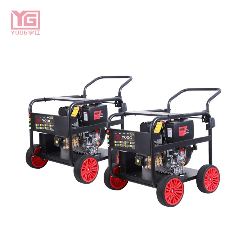 Efficient 270bar high pressure washer hand-push diesel commercial machine 11.7HP3400rpm suitable for surface cleaning