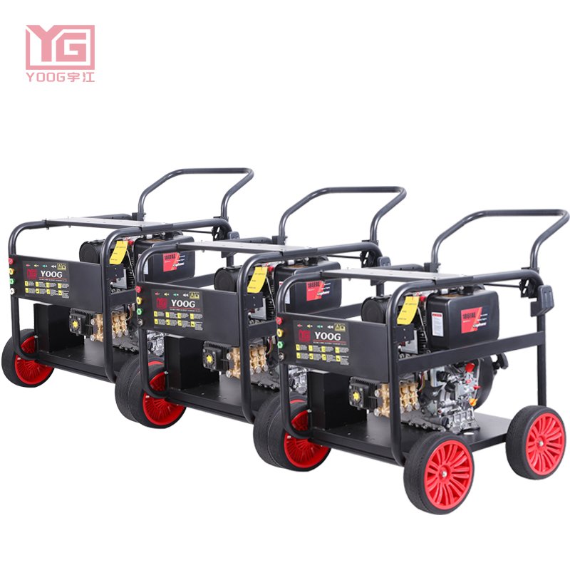 Efficient 270bar high pressure washer hand-push diesel commercial machine 11.7HP3400rpm suitable for surface cleaning
