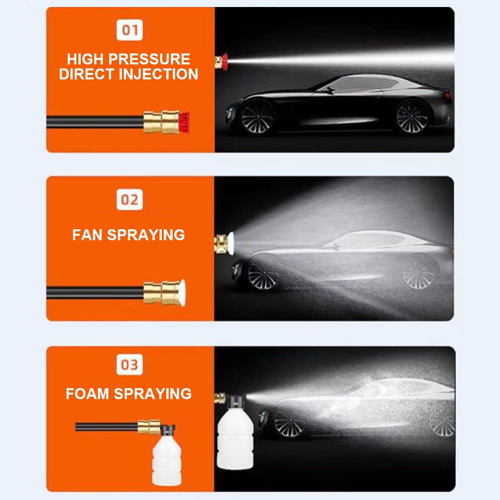 Wireless High Pressure Car Wash Washer Gun Foam Generator Water Gun Spray Cleaner Car Wash for Auto Home Garden Watering Gun